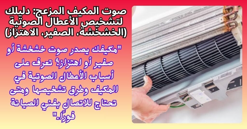 صوت المكيف المزعج دليلك لتشخيص الأعطال الصوتية (الخشخشة، الصفير، الاهتزاز)